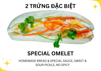 Bánh mì 2 trứng ốp la