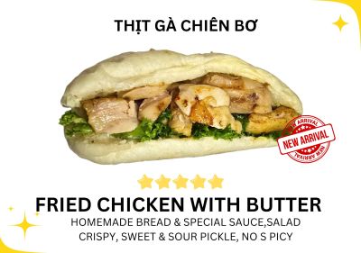 Bánh mì gà chiên bơ