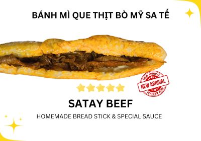 Bánh mì que bò Mỹ sốt sa tế