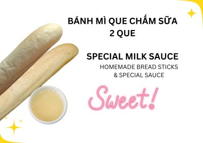 Bánh mì que chấm sữa