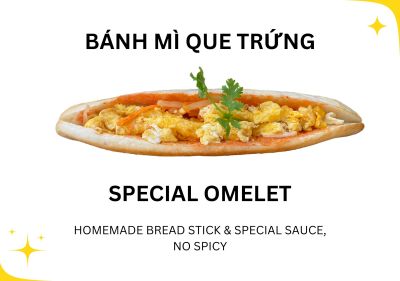 Bánh mì que trứng ốp la ngon