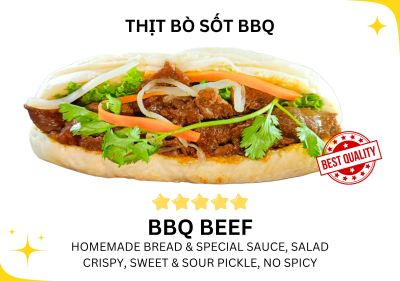 Bánh mì bò Mỹ BBQ