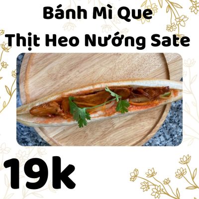 Bánh mì que thịt heo sốt muối sa tế